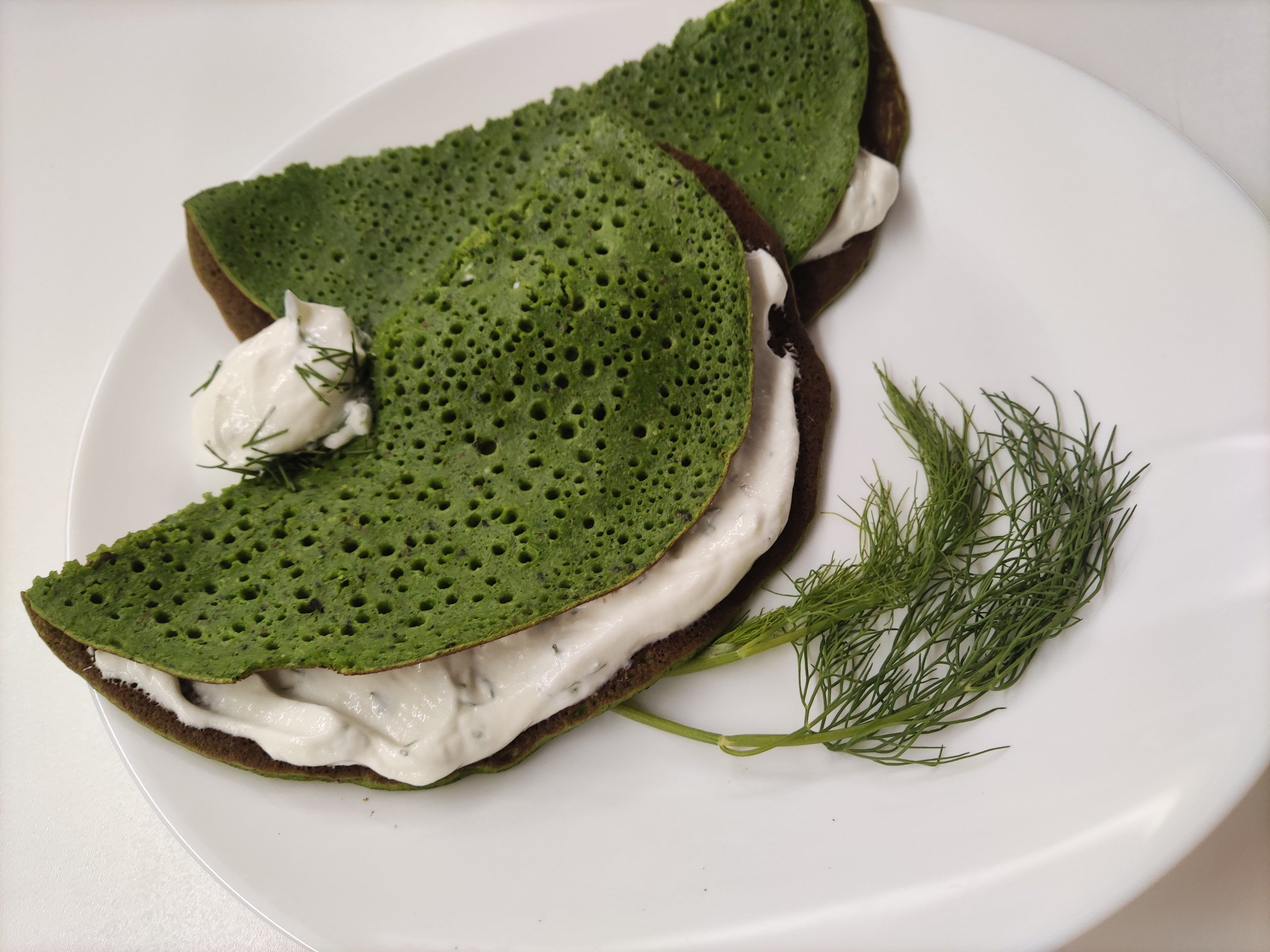 Špenátové palacinky s tvarohom